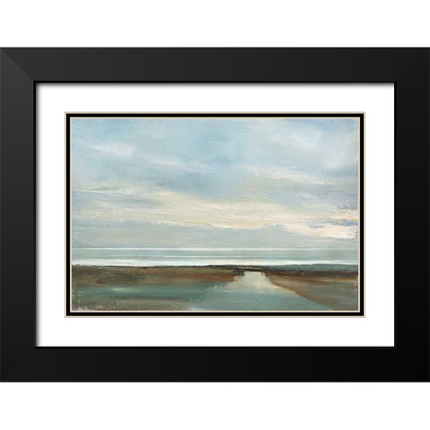 Afterglow Black Modern Wood Framed Art Print with Double Matting by Gold, Caroline