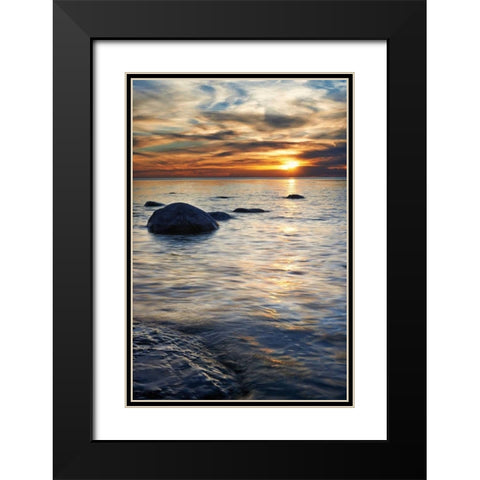 Natures Bliss Black Modern Wood Framed Art Print with Double Matting by Bellyk, Daniel J.