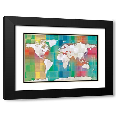 Color My World Black Modern Wood Framed Art Print with Double Matting by Venter, Tandi