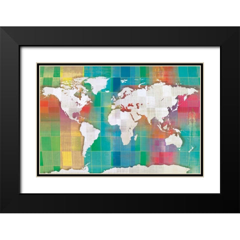 Color My World Black Modern Wood Framed Art Print with Double Matting by Venter, Tandi