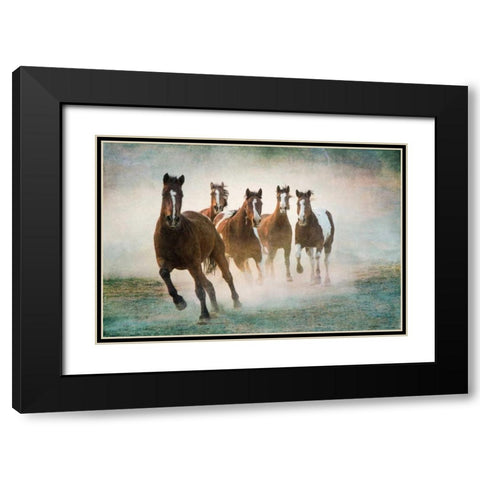 Blaze of Glory Black Modern Wood Framed Art Print with Double Matting by Caro, Wendy