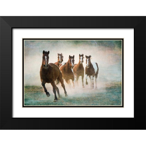 Blaze of Glory Black Modern Wood Framed Art Print with Double Matting by Caro, Wendy