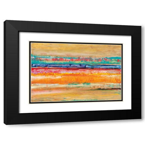 Sunclipse Black Modern Wood Framed Art Print with Double Matting by Jones, Cy