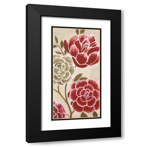 Lace Petals I Black Modern Wood Framed Art Print with Double Matting by MARIA