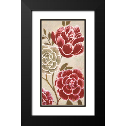 Lace Petals I Black Modern Wood Framed Art Print with Double Matting by MARIA