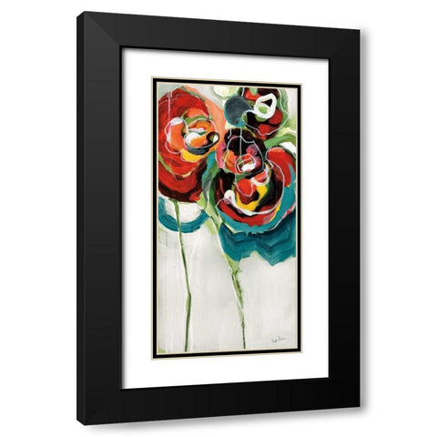 Wasabi Rose I Black Modern Wood Framed Art Print with Double Matting by Maritz, Angela
