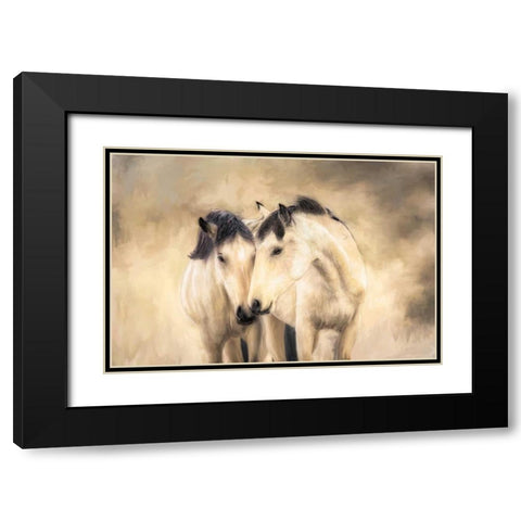 Sisters Black Modern Wood Framed Art Print with Double Matting by Caro, Wendy
