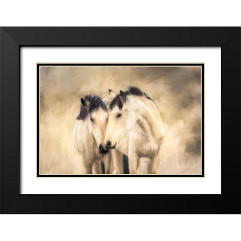 Sisters Black Modern Wood Framed Art Print with Double Matting by Caro, Wendy