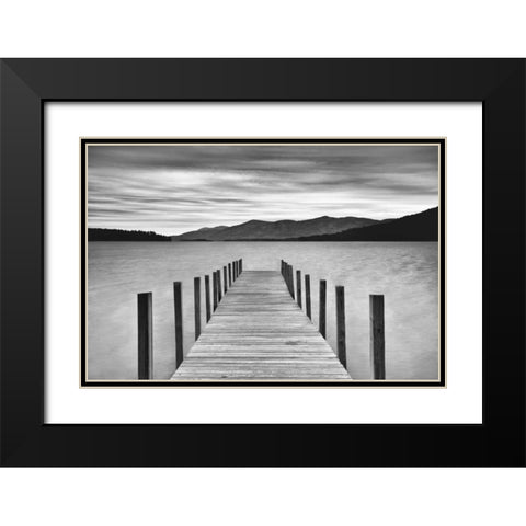 Morning View Black Modern Wood Framed Art Print with Double Matting by Iacobellis, Michael