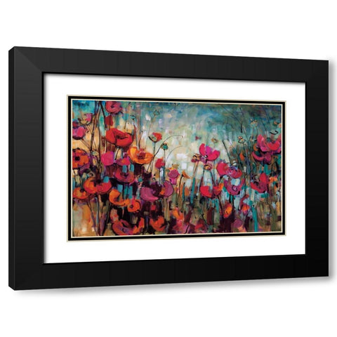Emmie Lou Black Modern Wood Framed Art Print with Double Matting by Heath, Crystal