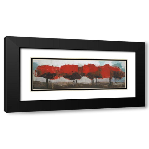 Fall Row Black Modern Wood Framed Art Print with Double Matting by Shire, Martin