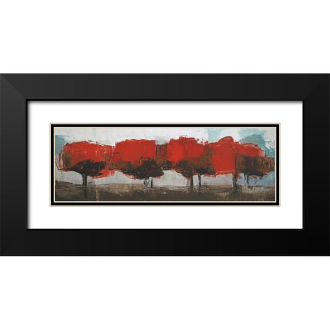 Fall Row Black Modern Wood Framed Art Print with Double Matting by Shire, Martin