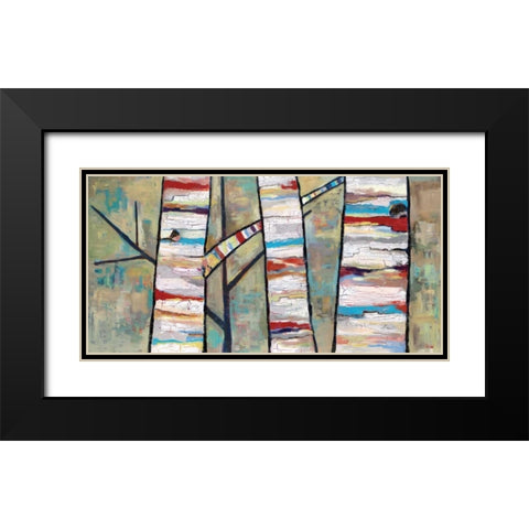 Converse Black Modern Wood Framed Art Print with Double Matting by Swider, Staci