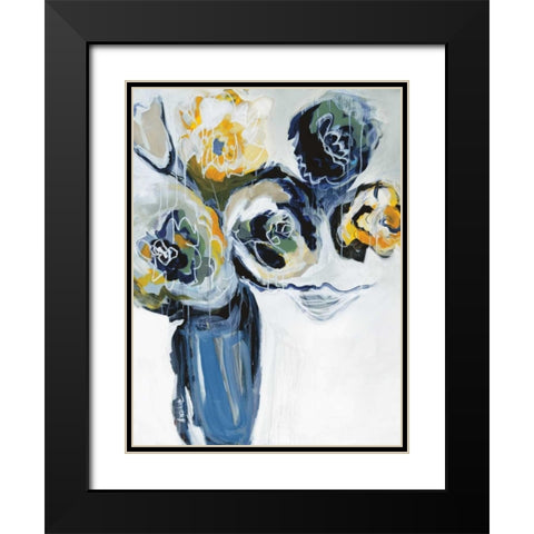 A New Day Blooms Black Modern Wood Framed Art Print with Double Matting by Maritz, Angela