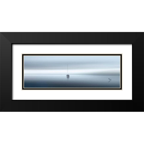 West Coast Sailing Black Modern Wood Framed Art Print with Double Matting by Pelkey, Marvin