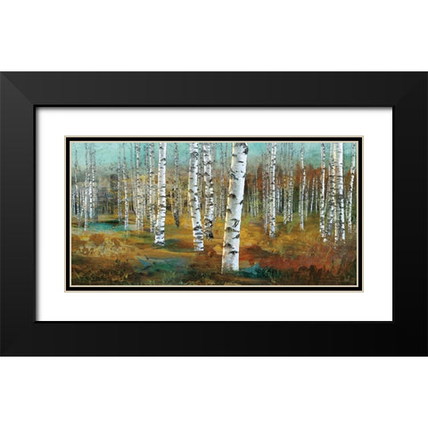 Summer Song Black Modern Wood Framed Art Print with Double Matting by Fontaine, Stepahne