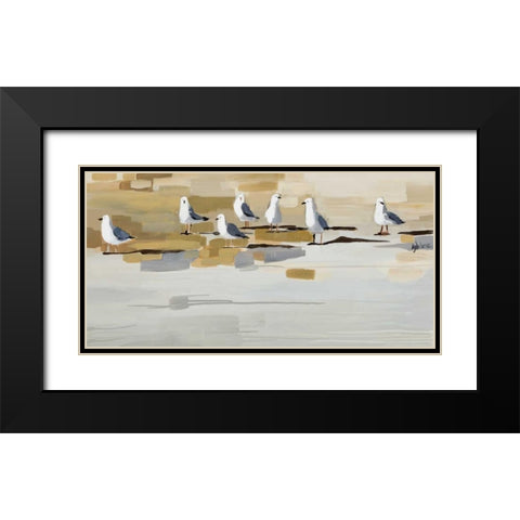 Late Afternoon Gathering Â  Black Modern Wood Framed Art Print with Double Matting by Maritz, Angela