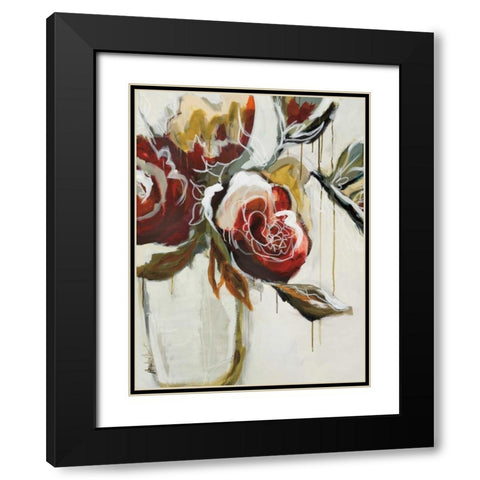 Florist Pickings Black Modern Wood Framed Art Print with Double Matting by Maritz, Angela