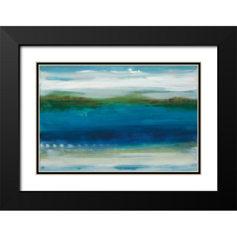 Waterfall  Black Modern Wood Framed Art Print with Double Matting by Vindedzis, Rita