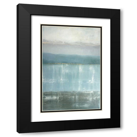 Twilight Blues Black Modern Wood Framed Art Print with Double Matting by Gold, Caroline