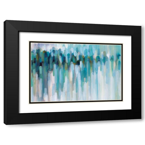 Aurora Lights II Black Modern Wood Framed Art Print with Double Matting by Parker, Karen Lorena