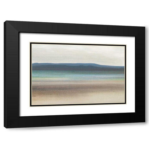 Peaceful Beach Black Modern Wood Framed Art Print with Double Matting by Venter, Tandi