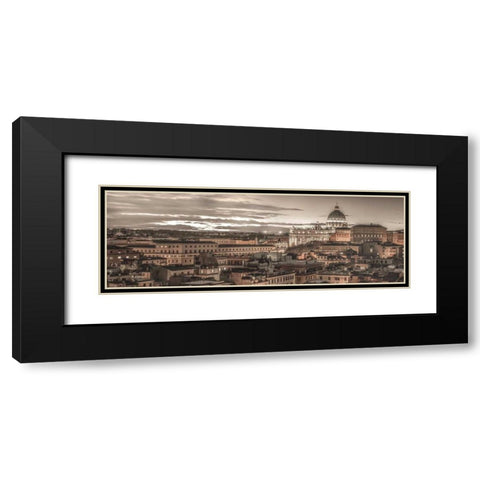 Bella Roma Black Modern Wood Framed Art Print with Double Matting by Frank, Assaf