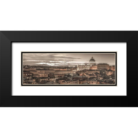 Bella Roma Black Modern Wood Framed Art Print with Double Matting by Frank, Assaf