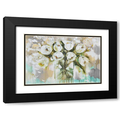 Pure Blanc Tulipa Black Modern Wood Framed Art Print with Double Matting by Brooks, Amanda J.