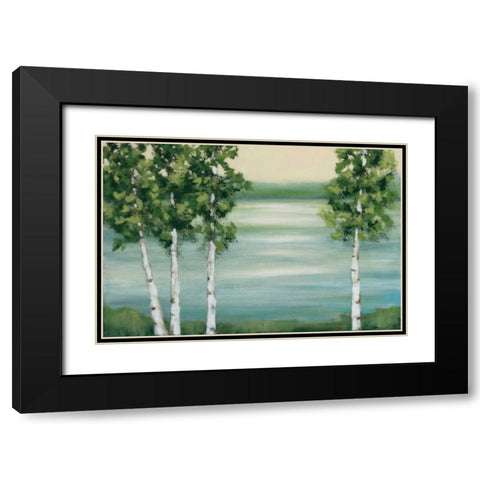Quiet Lake Black Modern Wood Framed Art Print with Double Matting by Vindedzis, Rita