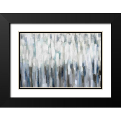 Silver Rain Black Modern Wood Framed Art Print with Double Matting by Parker, Karen Lorena