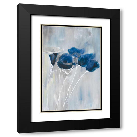 Floral Chic Black Modern Wood Framed Art Print with Double Matting by Parker, Karen Lorena