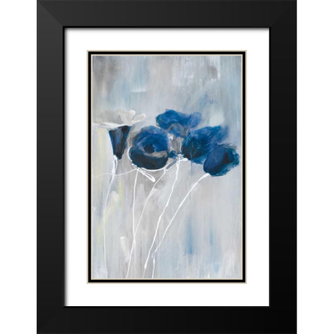 Floral Chic Black Modern Wood Framed Art Print with Double Matting by Parker, Karen Lorena
