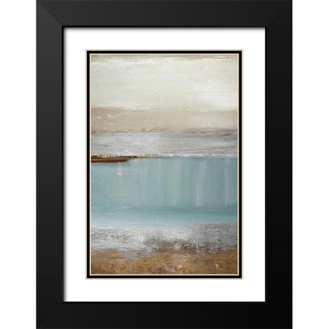 Echo Beach Black Modern Wood Framed Art Print with Double Matting by Gold, Caroline