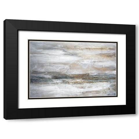 Mirage I Black Modern Wood Framed Art Print with Double Matting by Fontaine, Stephane