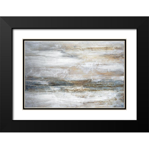 Mirage I Black Modern Wood Framed Art Print with Double Matting by Fontaine, Stephane