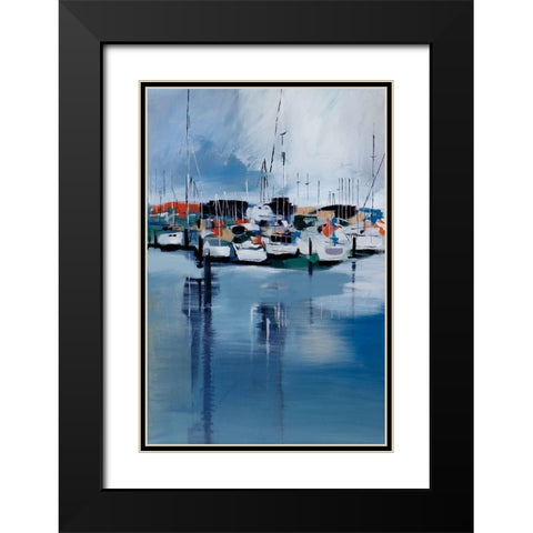 Docked Black Modern Wood Framed Art Print with Double Matting by Fitsimmons, A.