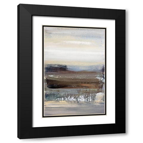 Hint Of Blue Black Modern Wood Framed Art Print with Double Matting by Snow, Aerial