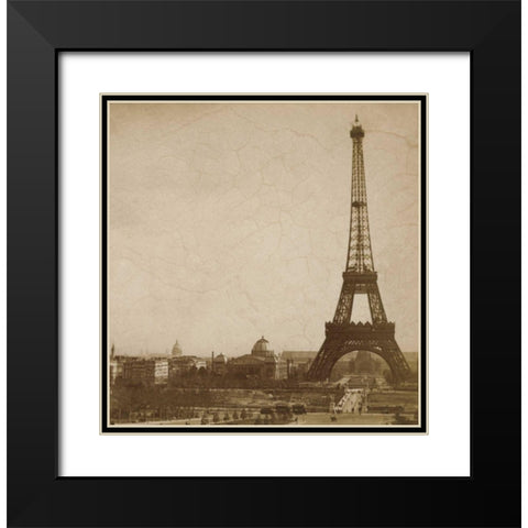 Historical Paris Black Modern Wood Framed Art Print with Double Matting by Atria, Cristin