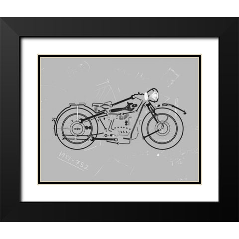 Mechanics I Black Modern Wood Framed Art Print with Double Matting by Lloyd, Justin