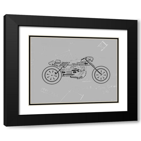 Mechanics III Black Modern Wood Framed Art Print with Double Matting by Lloyd, Justin