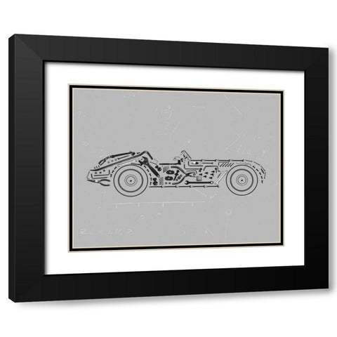 Mechanics IV Black Modern Wood Framed Art Print with Double Matting by Lloyd, Justin