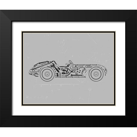 Mechanics IV Black Modern Wood Framed Art Print with Double Matting by Lloyd, Justin