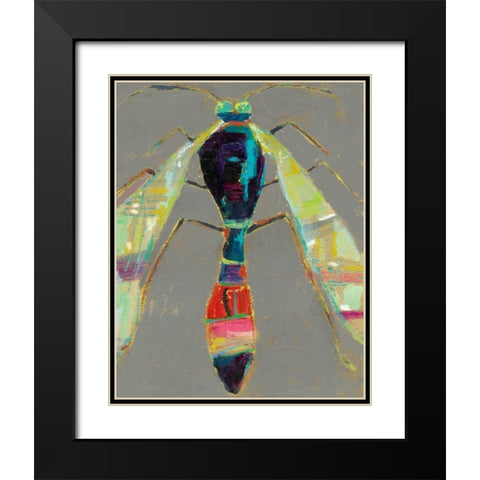 Whats Bugging You? III Black Modern Wood Framed Art Print with Double Matting by Swider, Staci
