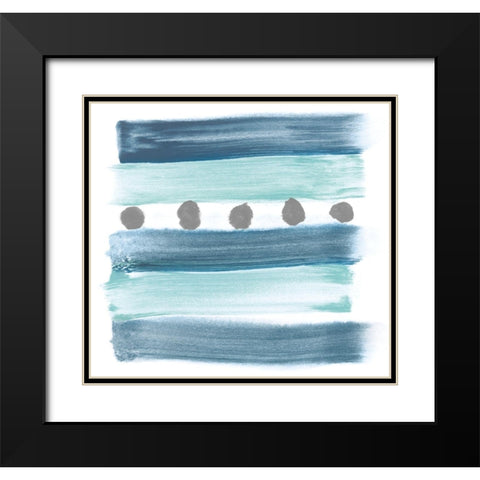 Beach Day II Black Modern Wood Framed Art Print with Double Matting by Vindedzis, Rita