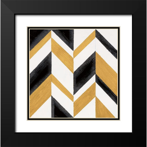 Pattern Party II Black Modern Wood Framed Art Print with Double Matting by Vindedzis, Rita