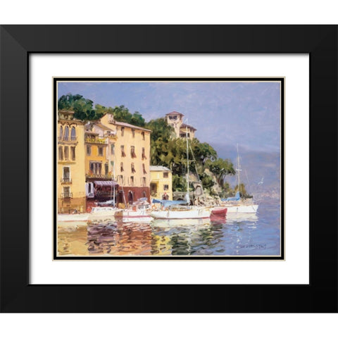 Morning Light Black Modern Wood Framed Art Print with Double Matting by Bates, George