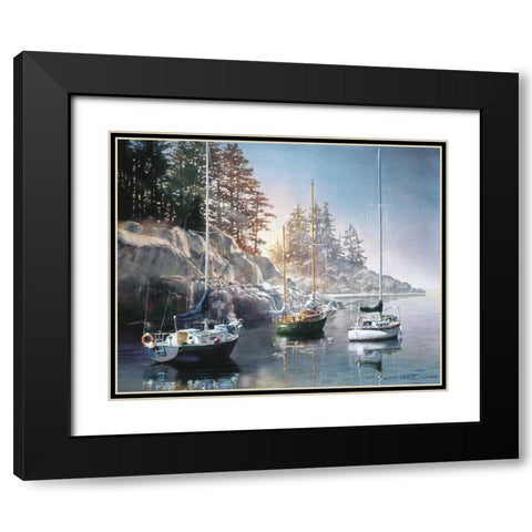 Mornings Promise Black Modern Wood Framed Art Print with Double Matting by Holland, Kiff