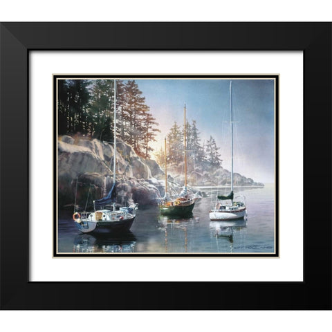 Mornings Promise Black Modern Wood Framed Art Print with Double Matting by Holland, Kiff