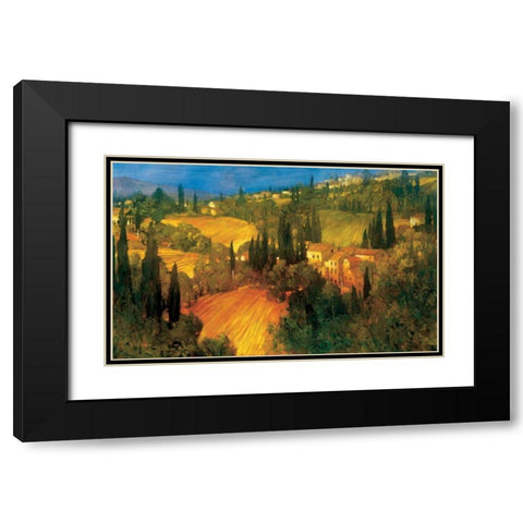 Hillsideide - Tuscany Black Modern Wood Framed Art Print with Double Matting by Craig, Philip